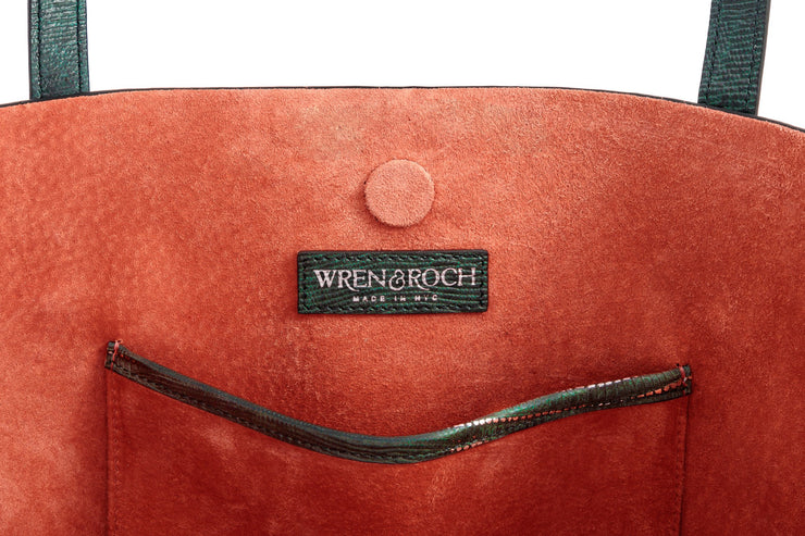 Wren & Roch Best Friend Tote - Rise interior single pocket and logo with lining