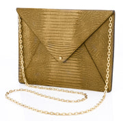 Wren & Roch Love Note Crossbody Clutch - Prize front view with chain strap