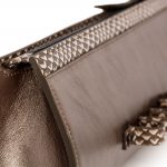 Wren & Roch Street Smart Clutch - Rattle & Roll zipper and knuckle detail